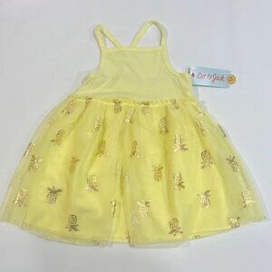 3/$15  Cat & Jack – Girls’ Yellow 2T Pineapple Print Dress w/Gold Accents